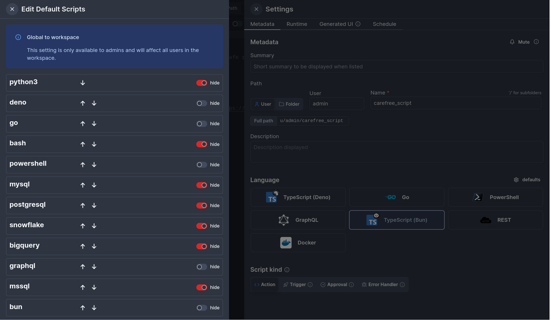 Configurable Default Languages